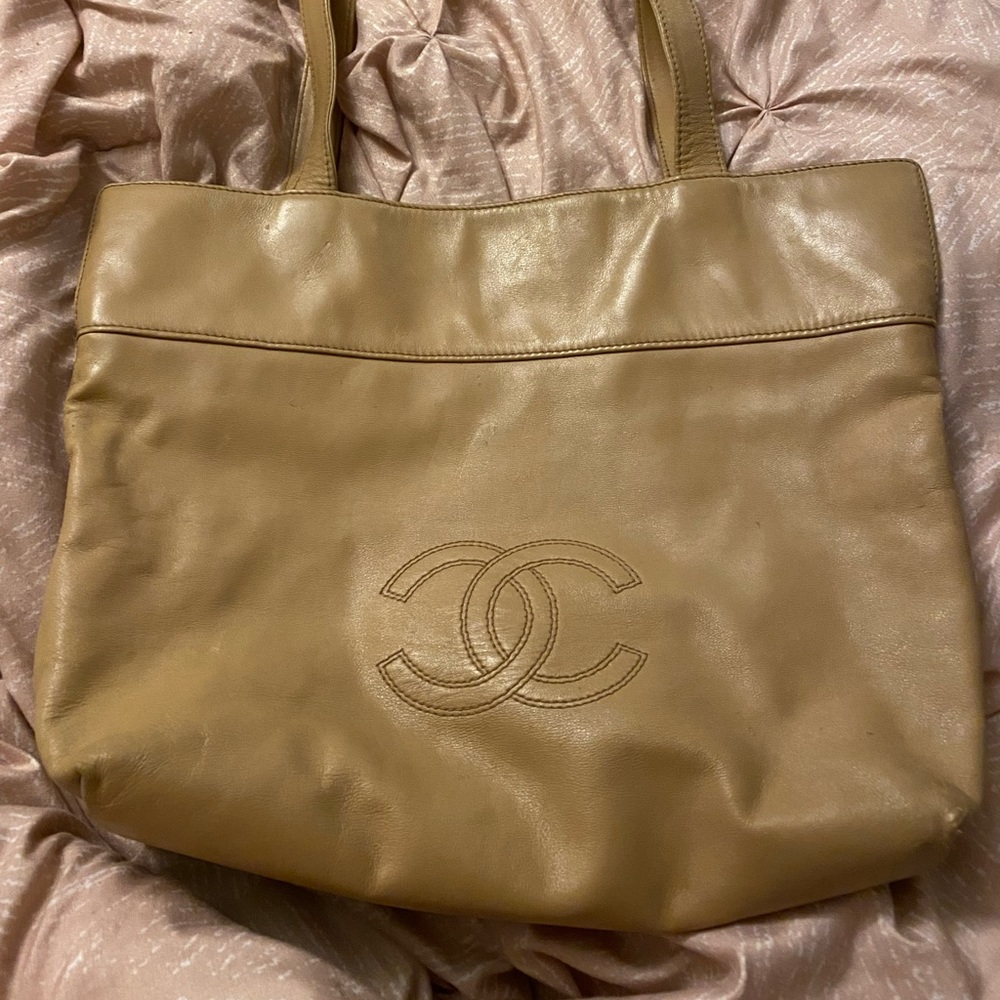 Chanel cream / beige timeless tote. In good condition.